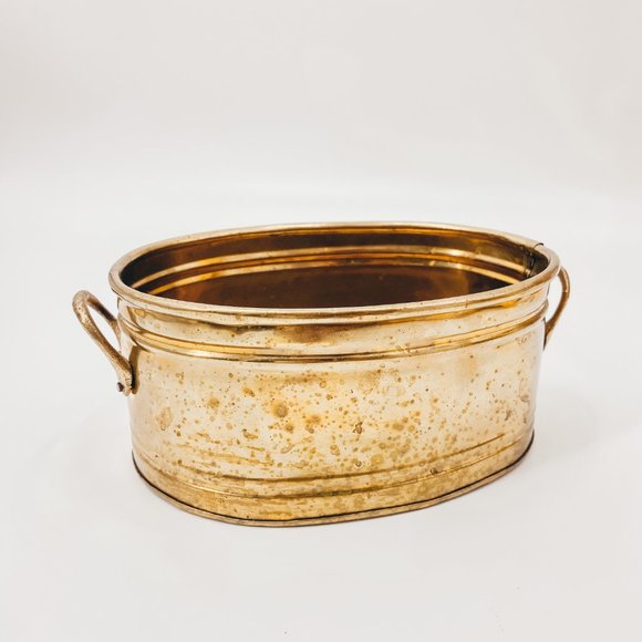 Mini Brass Decorative Metal Bin Plants + Decor - Picture 4 of 6